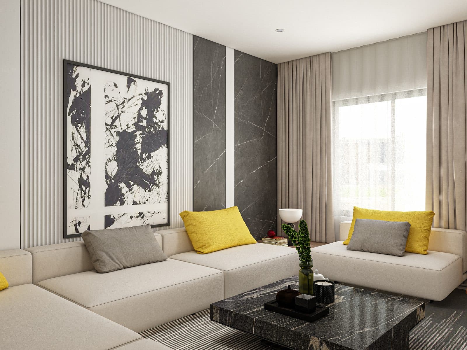 Type B apartment — salon, alternate view