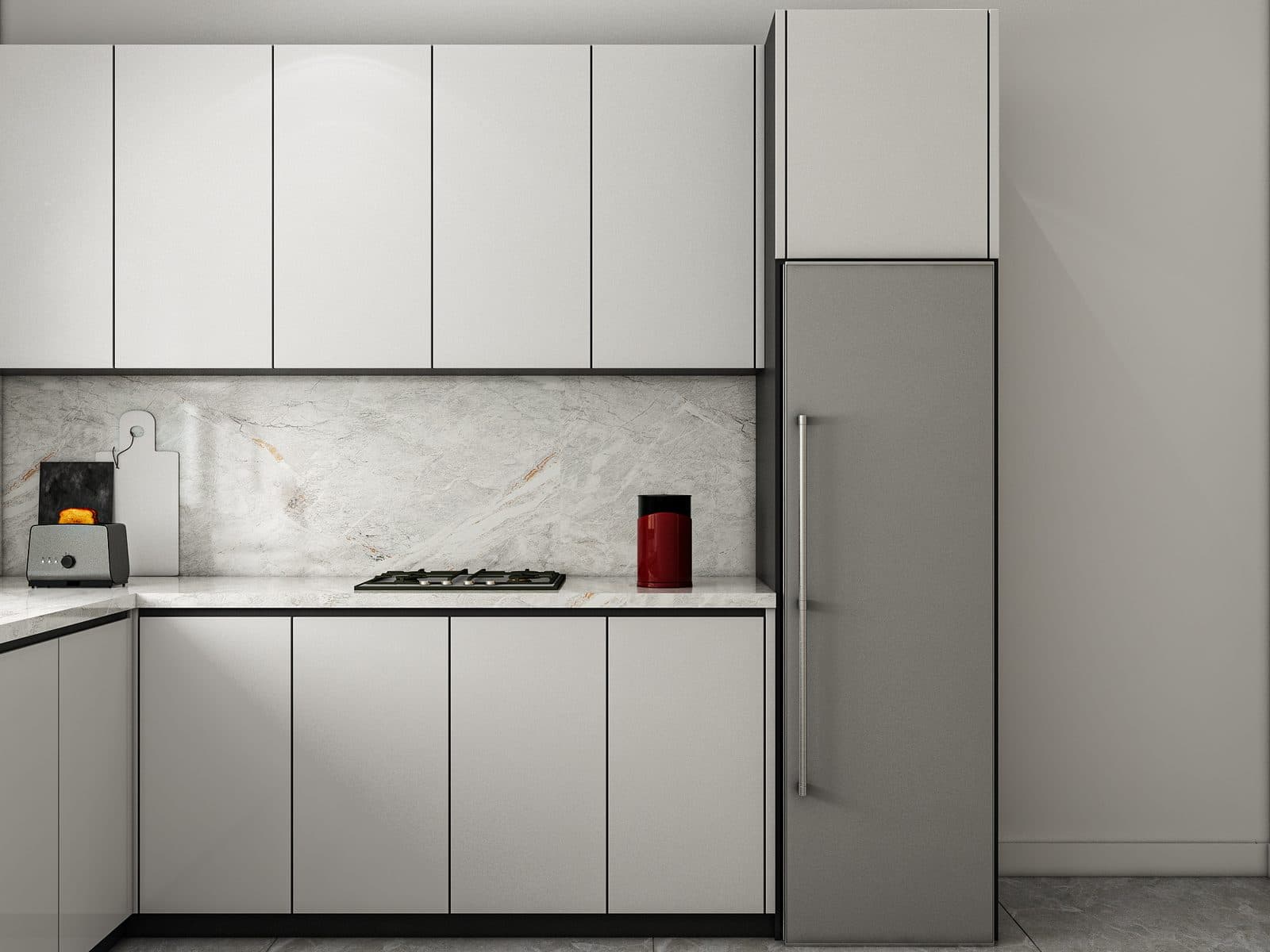 Type B apartment — kitchen with integrated appliances