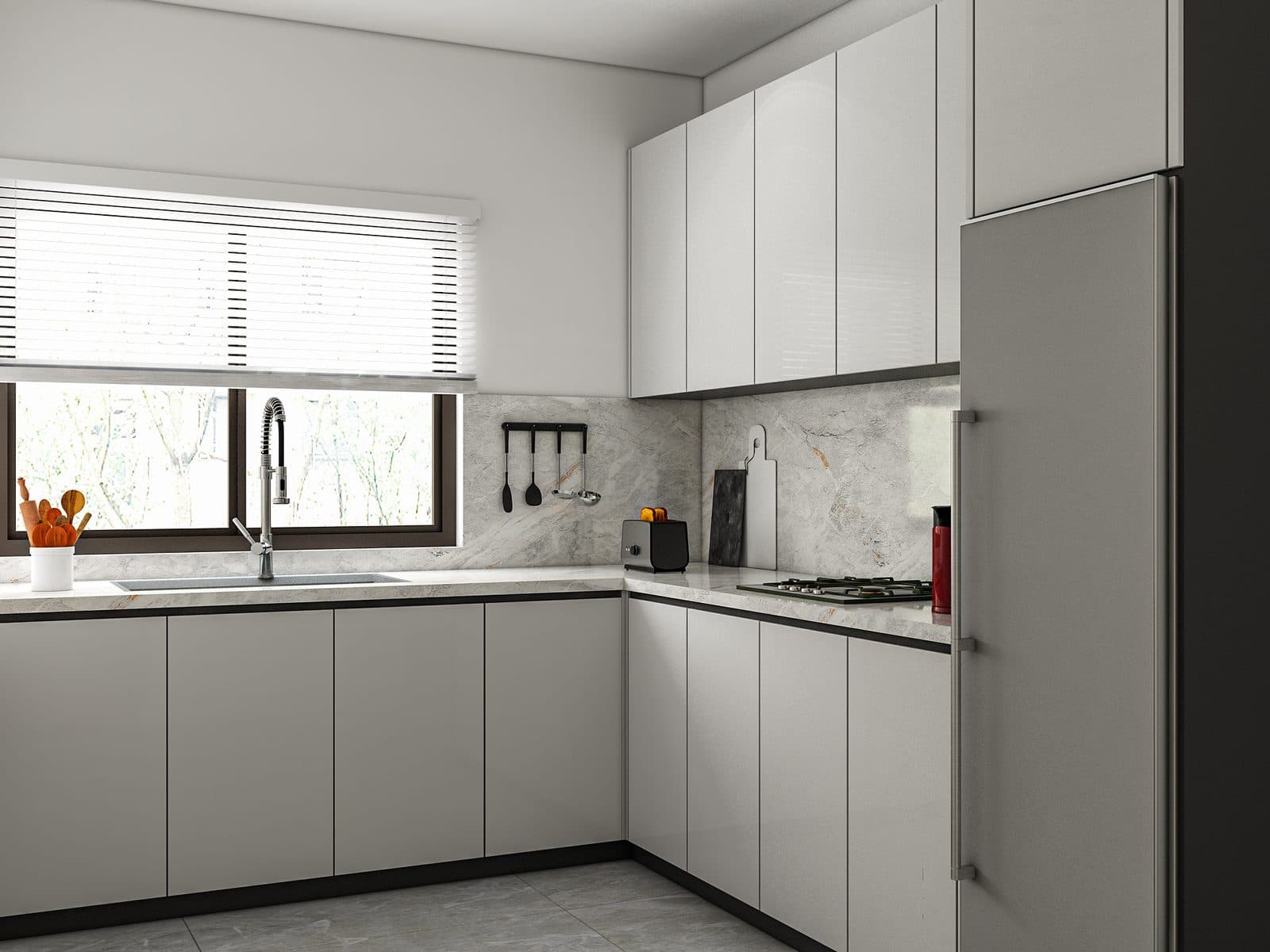 Type B apartment — kitchen, alternate view